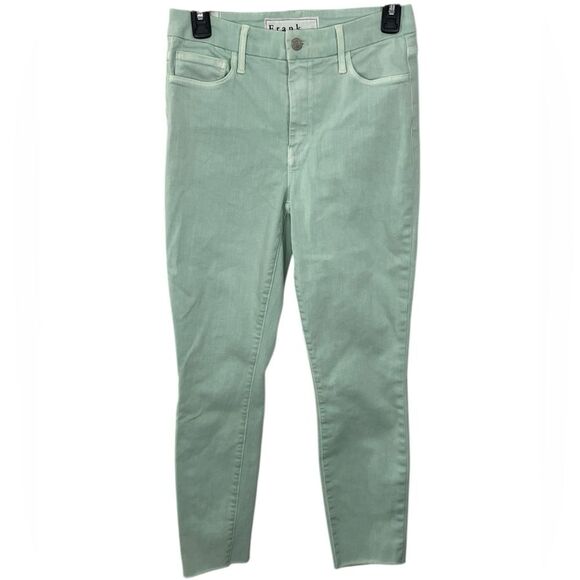 Frank & Eileen Sligo Jeans in Sea Foam Mint Green Size 28 Stretch Denim